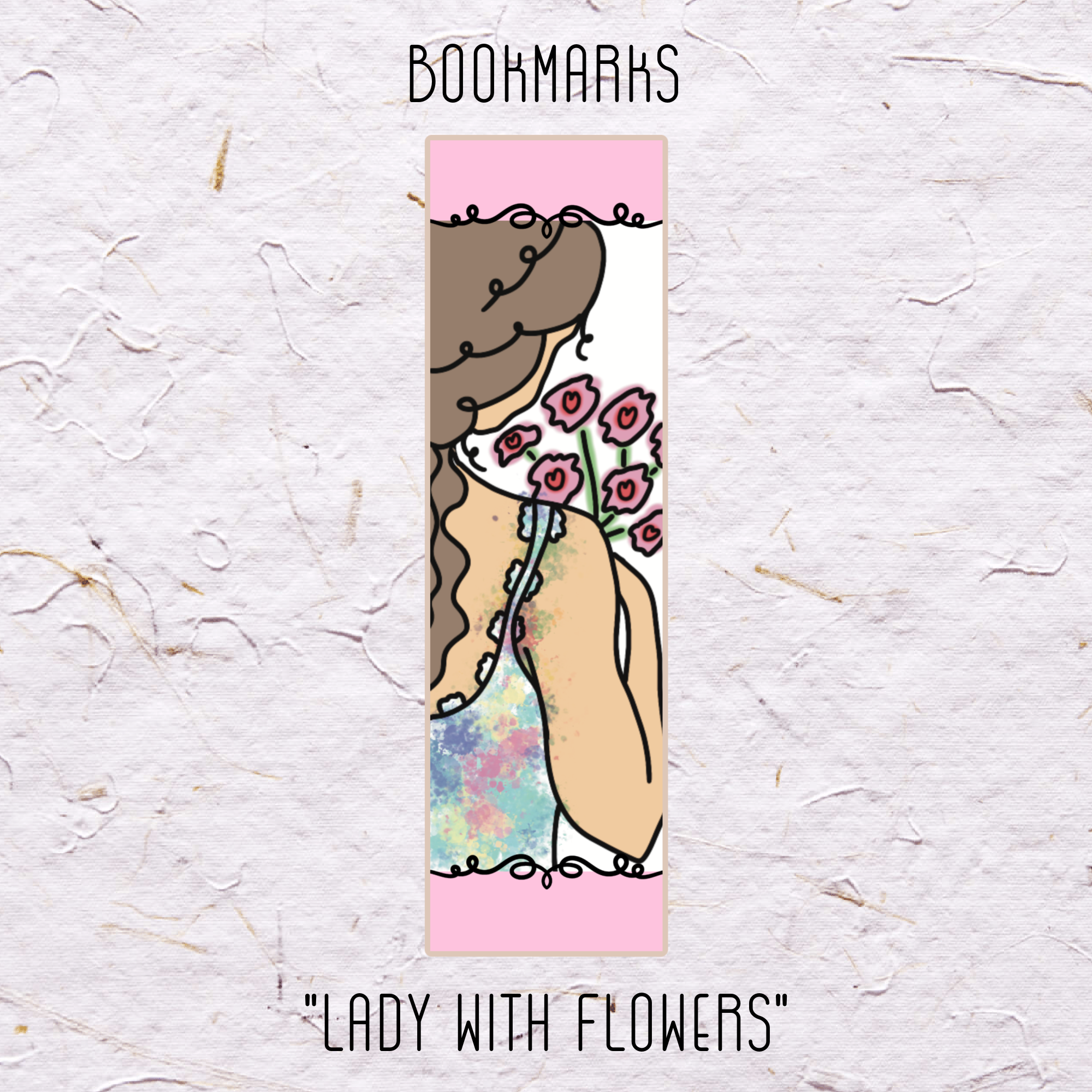 Bookmark: Lady with Flowers