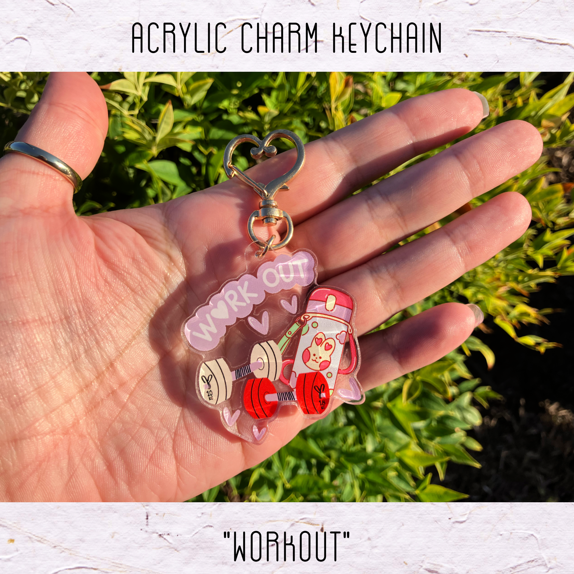 Acrylic Keychain: Workout