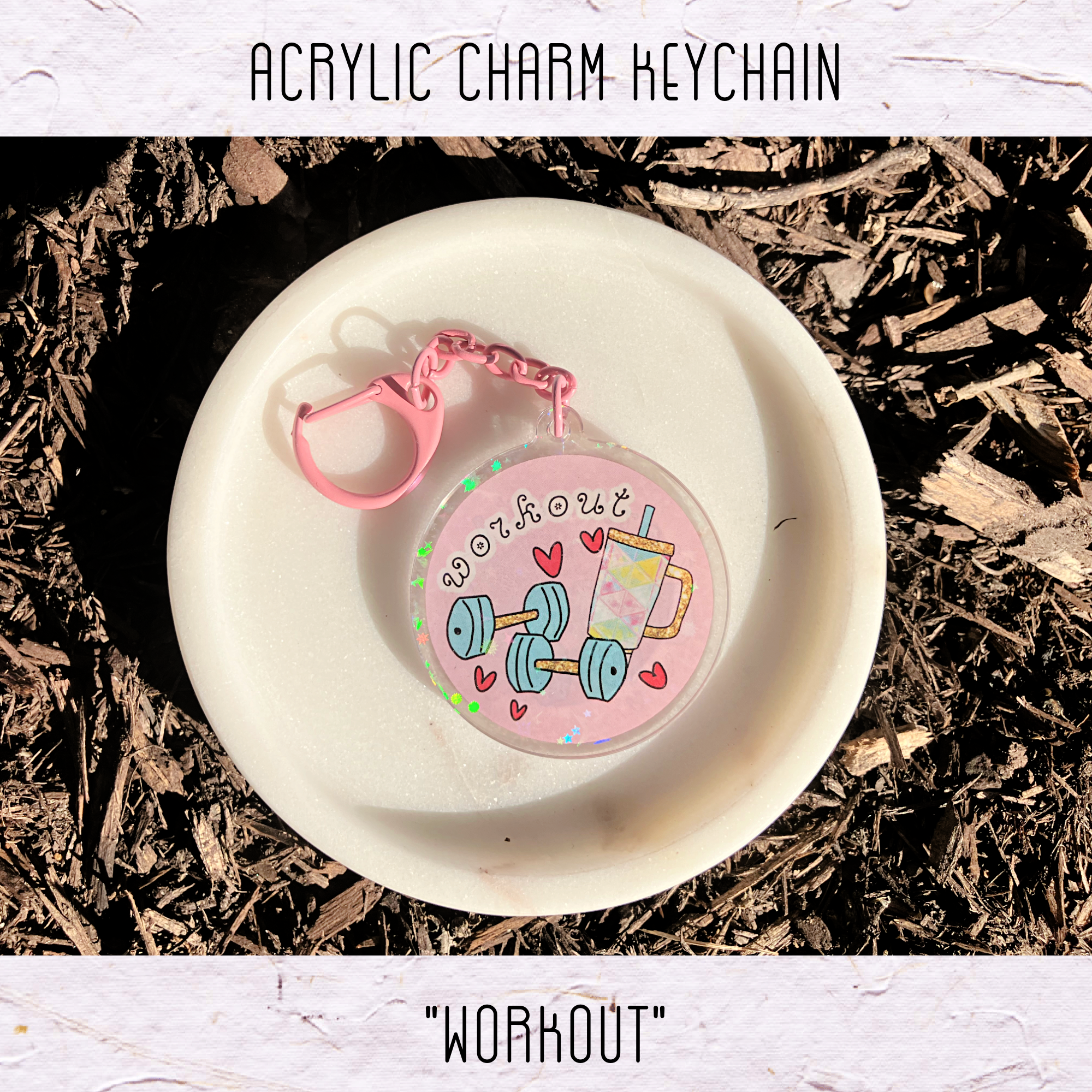 Acrylic Keychain: Workout