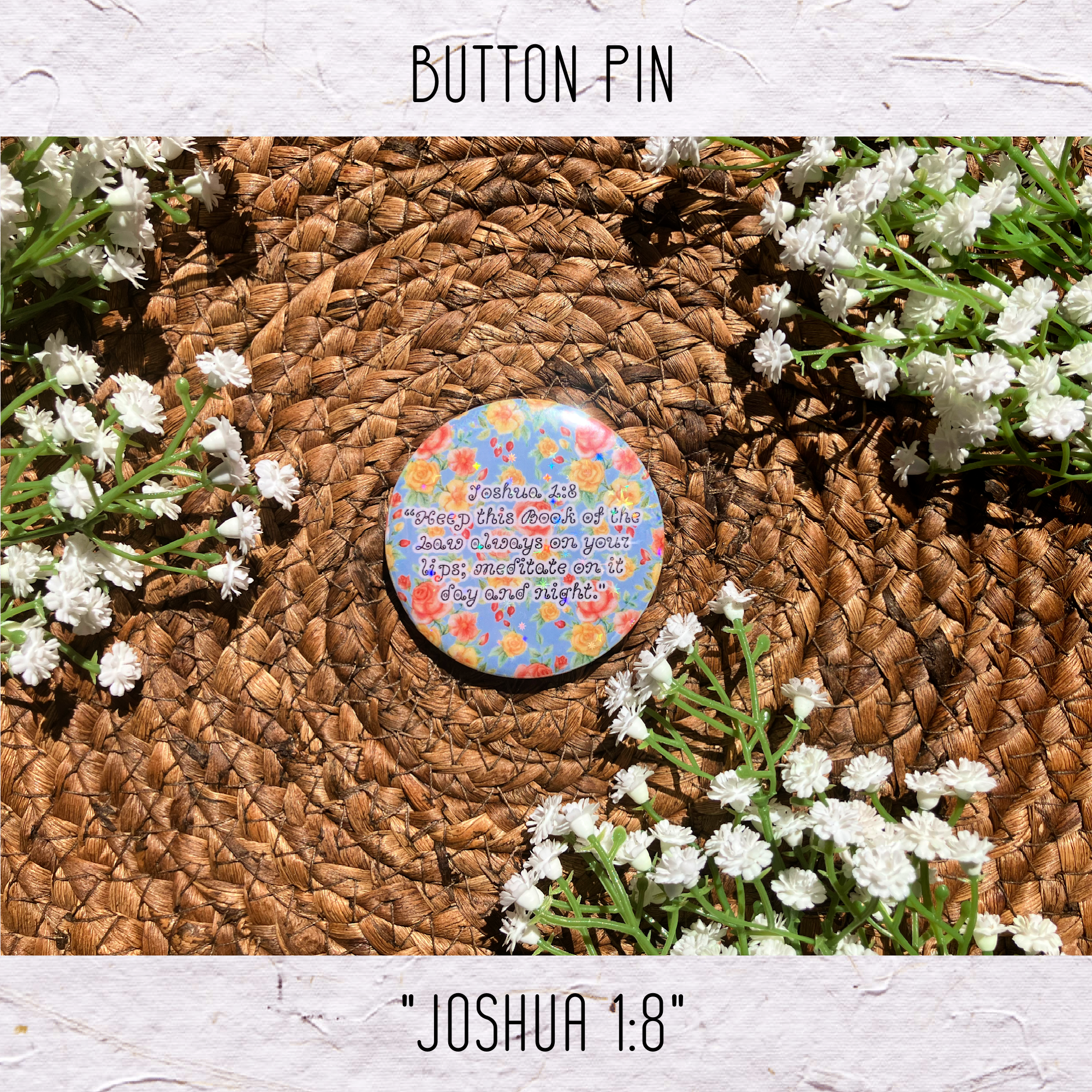 Button Pin: Joshua 1:8