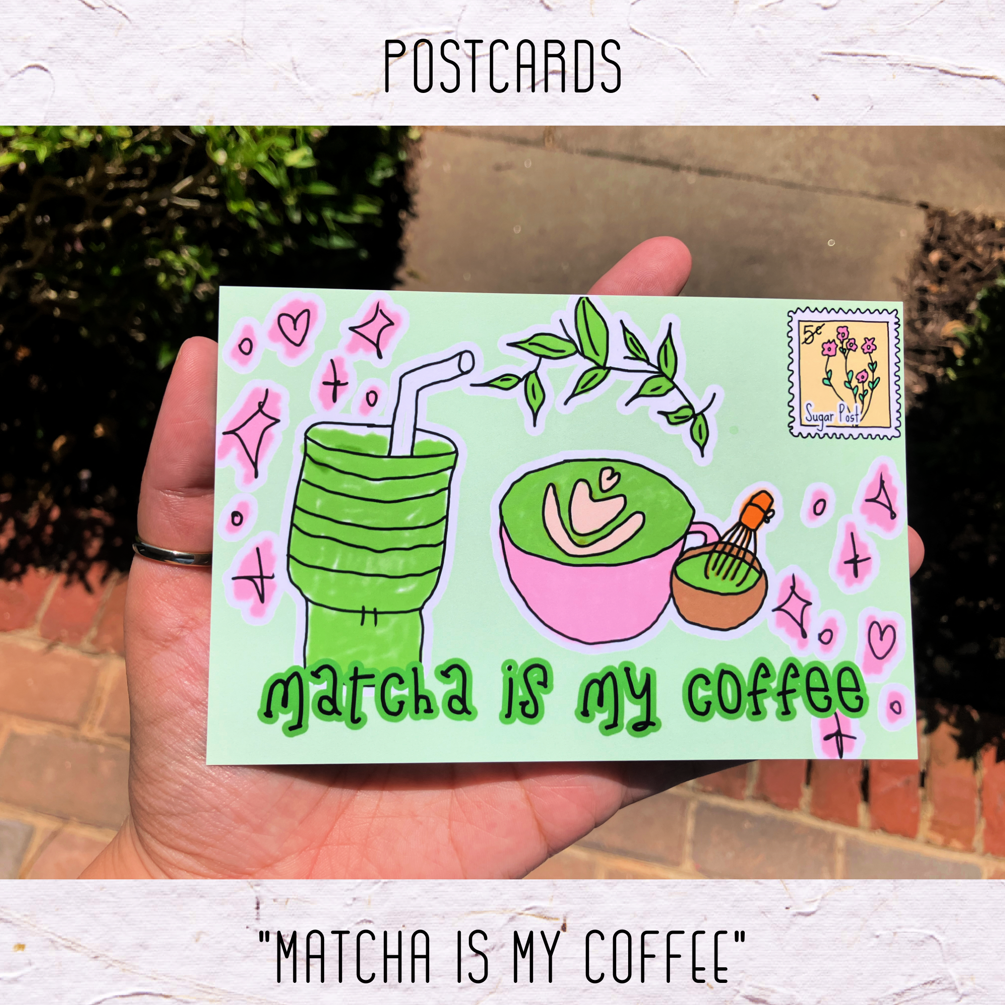Postcard: Matcha is my Coffee