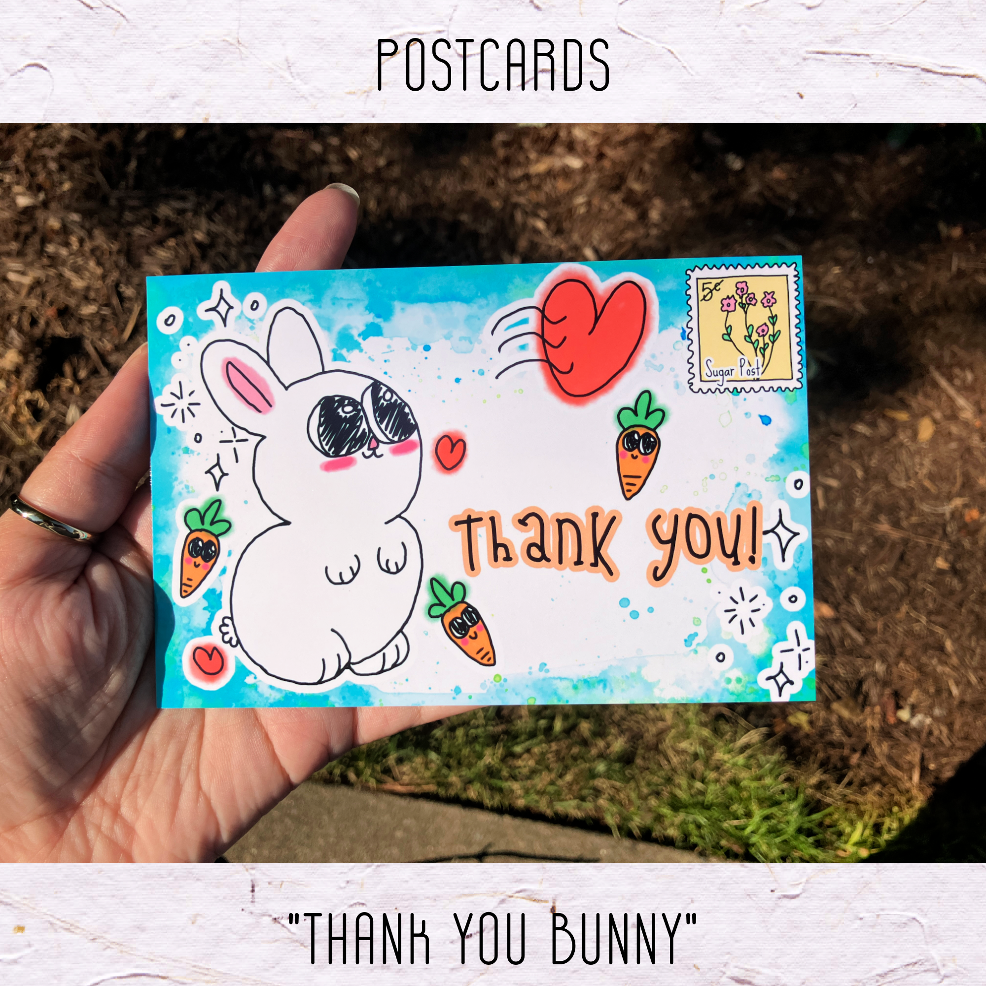 Postcard: Thank You Bunny