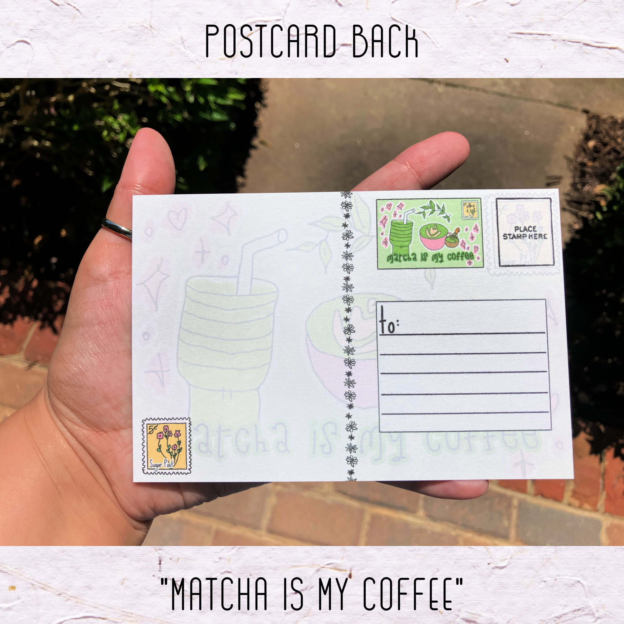 Postcard: Matcha is my Coffee