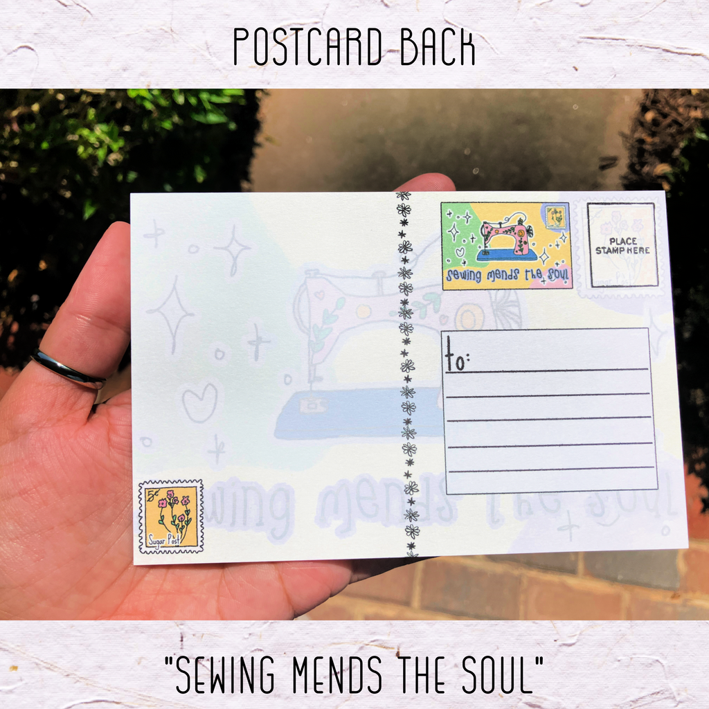 Postcard: Sewing Mends the Soul